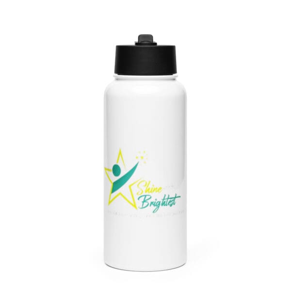 Stainless steel water bottle with a straw lid - Image 2