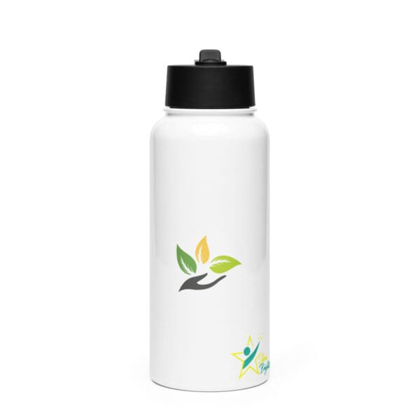 Stainless steel water bottle with a straw lid - Image 2
